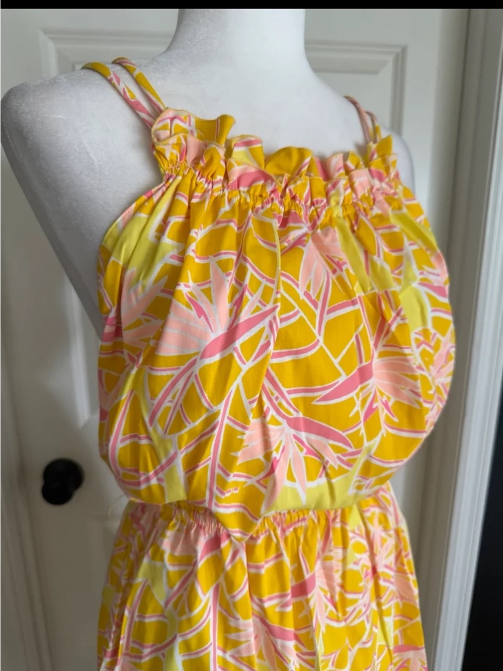 Vintage Lilly Pulitzer “The Lilly” 70’s Vibrant Tropical Print Midi Dress Medium - Picture 3 of 12